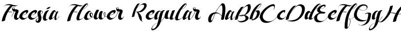 Freesia Flower Regular font