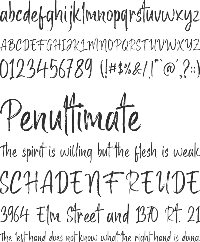 Malister font preview