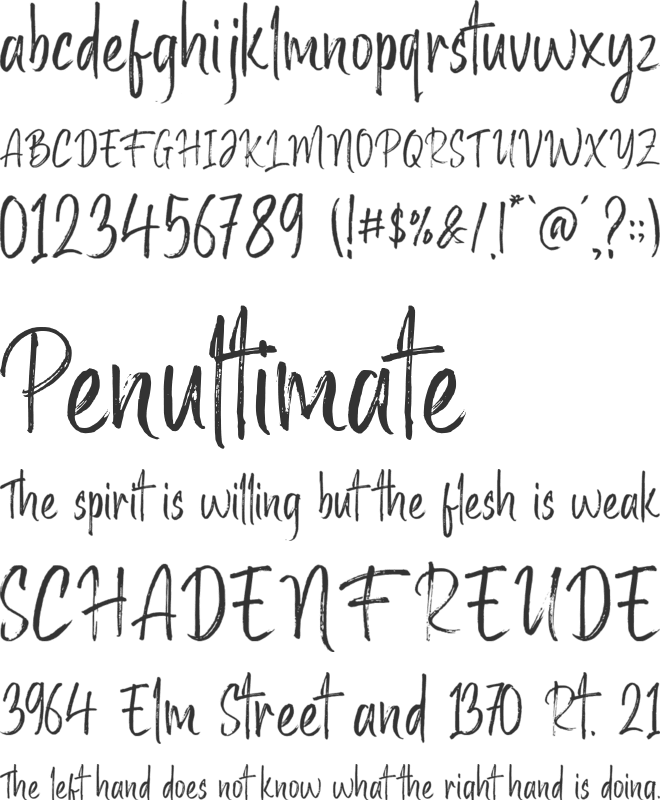 Malister font preview