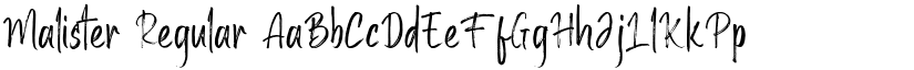 Malister Regular font