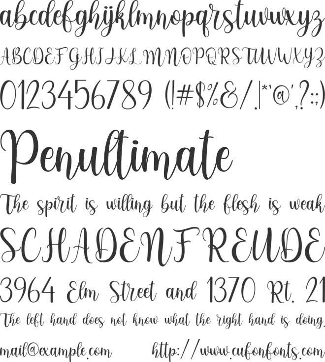 greatheart font preview