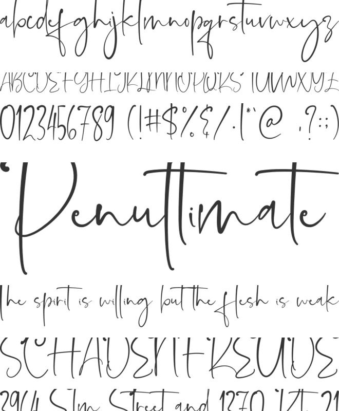Asmiyati font preview