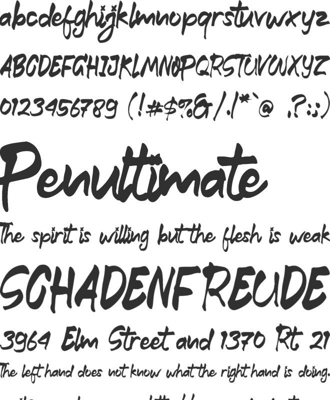 Bottom Scooter font preview