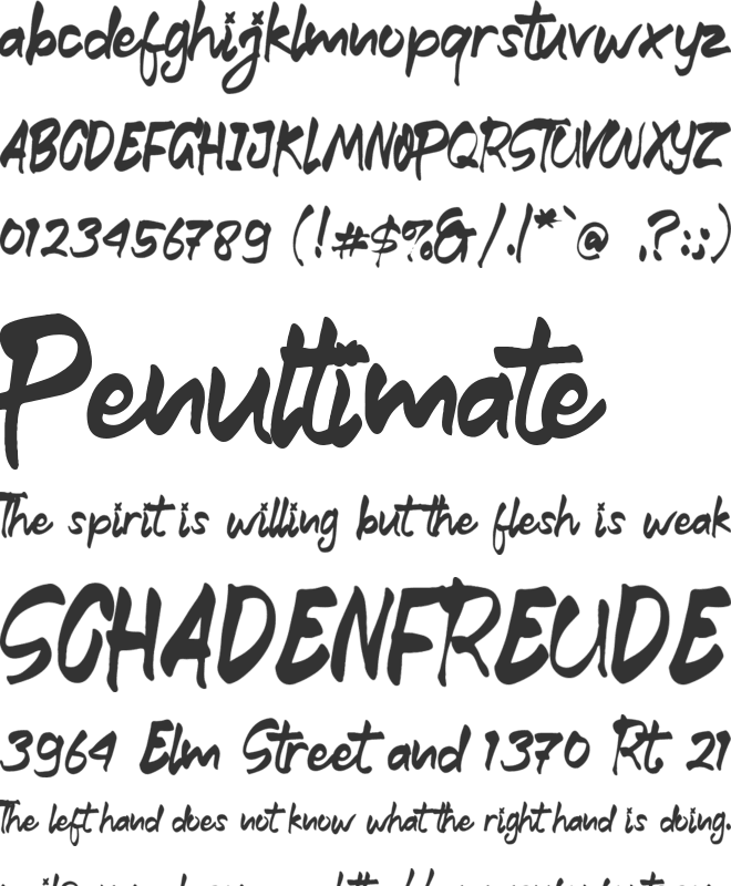 Bottom Scooter font preview