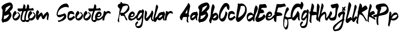 Bottom Scooter Regular font