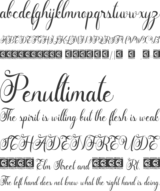 Rasputia font preview