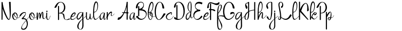 Nozomi Regular font