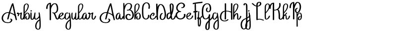 Arbiy Regular font