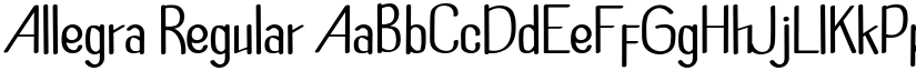 Allegra Regular font