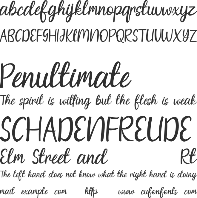 Bellyluerd font preview