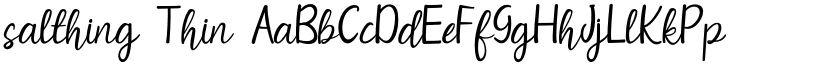 salthing Thin font