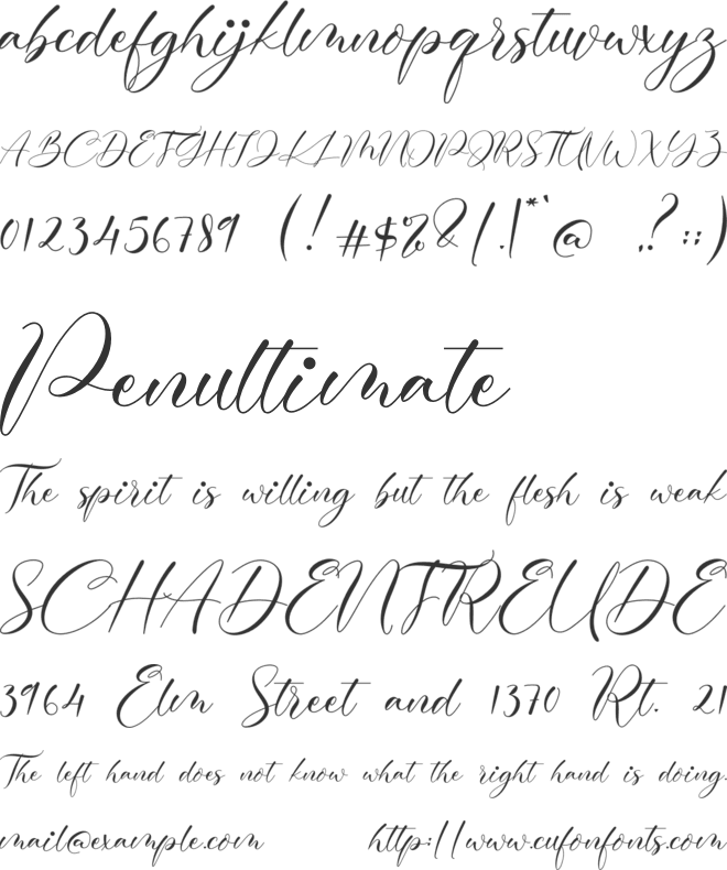 Cinderella font preview