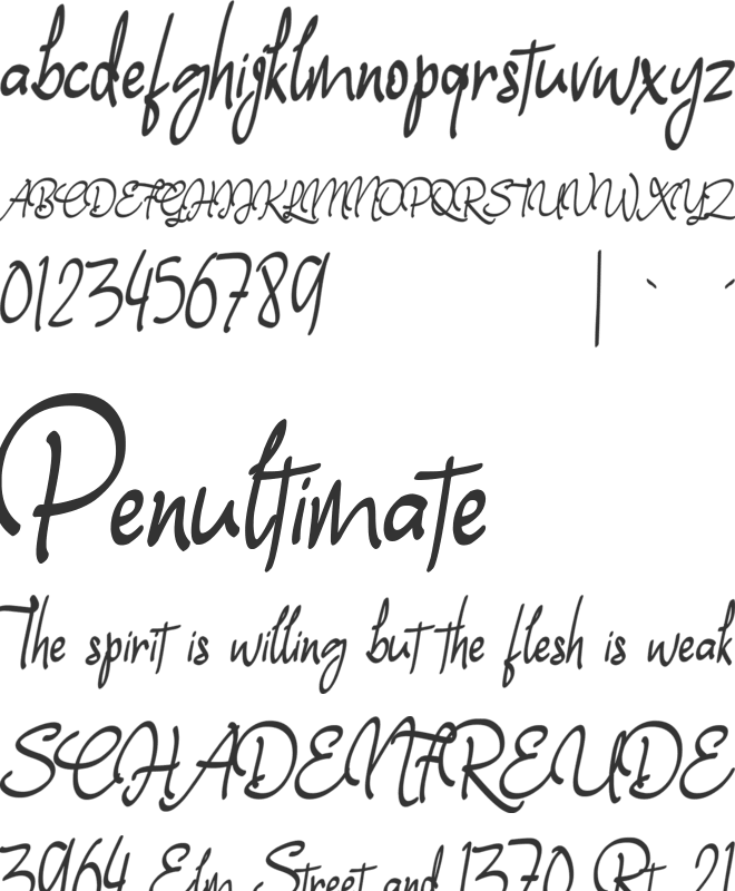 Mariegold font preview
