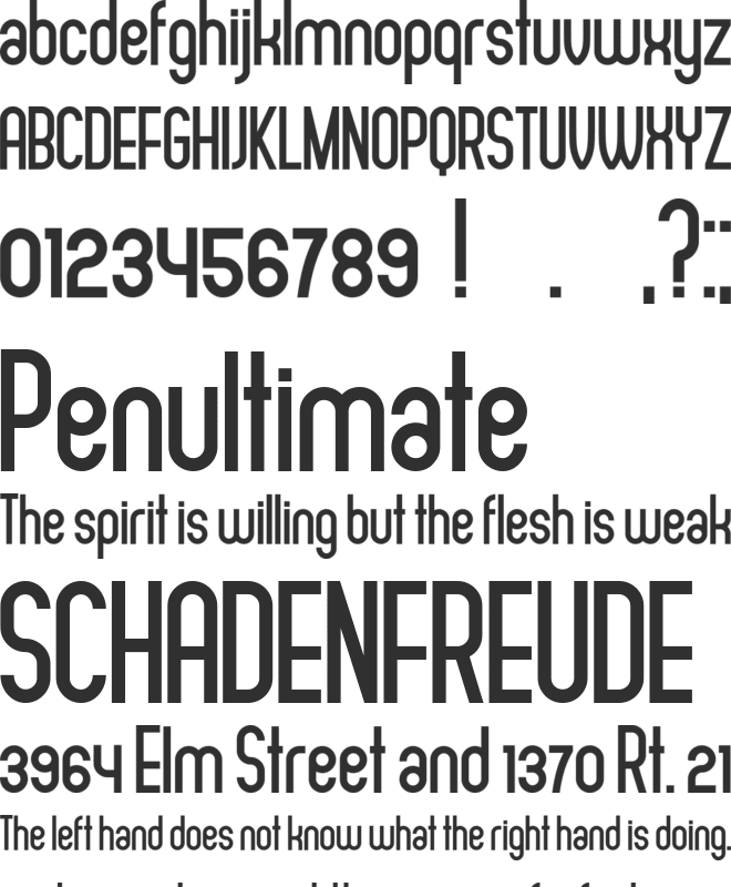 Adelino font preview