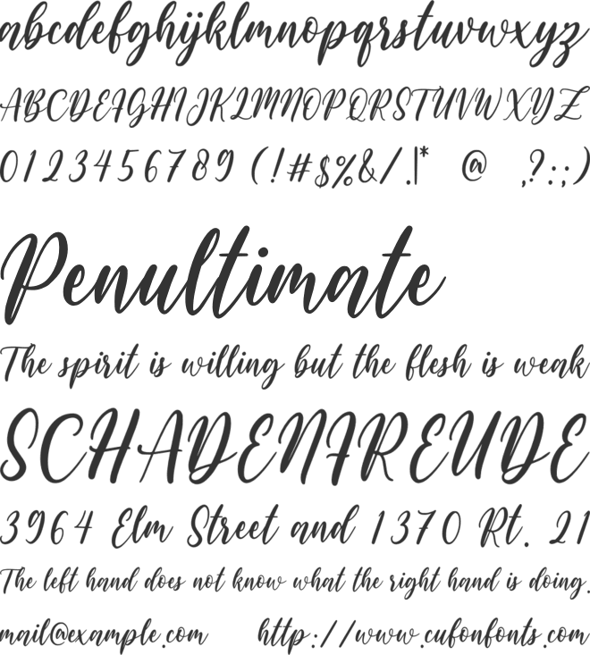 Gelathy font preview