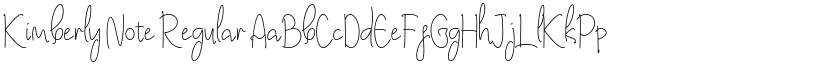 Kimberly Note Regular font