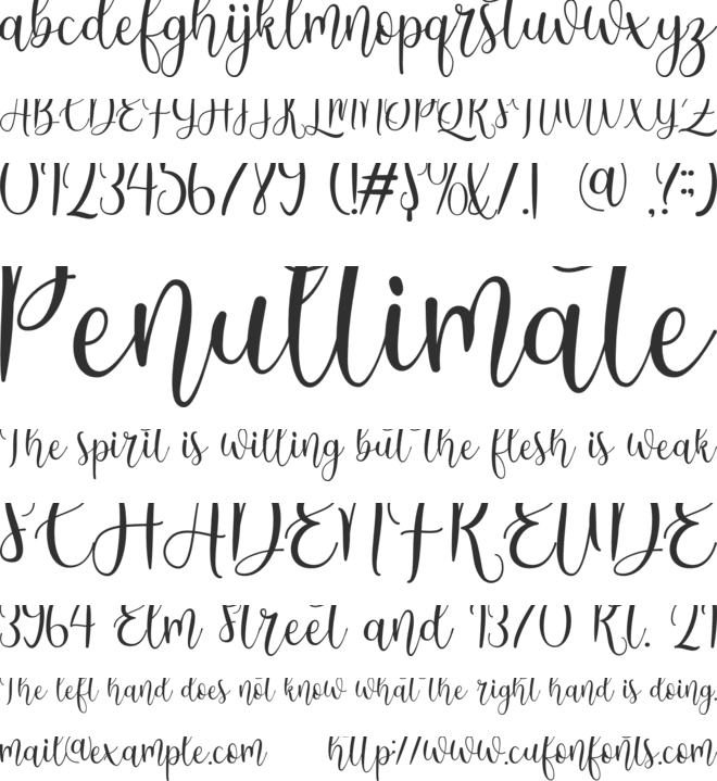 Angelic font preview