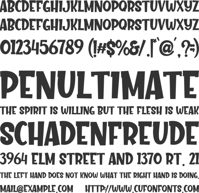 Kiddie Land font preview