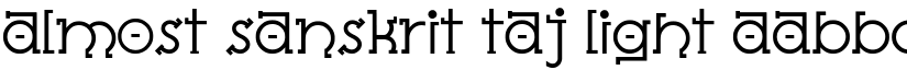 Almost Sanskrit Taj Light font