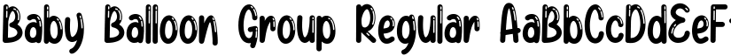 Baby Balloon Group Regular font