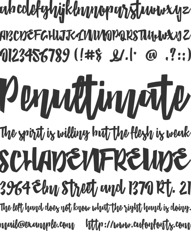 Besties font preview