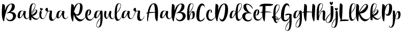 Bakira Regular font