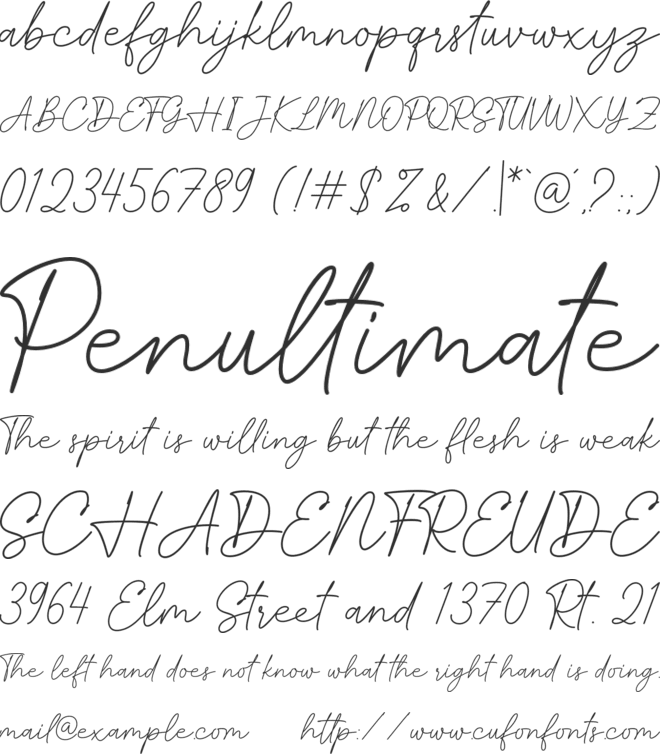 Smithrose font preview