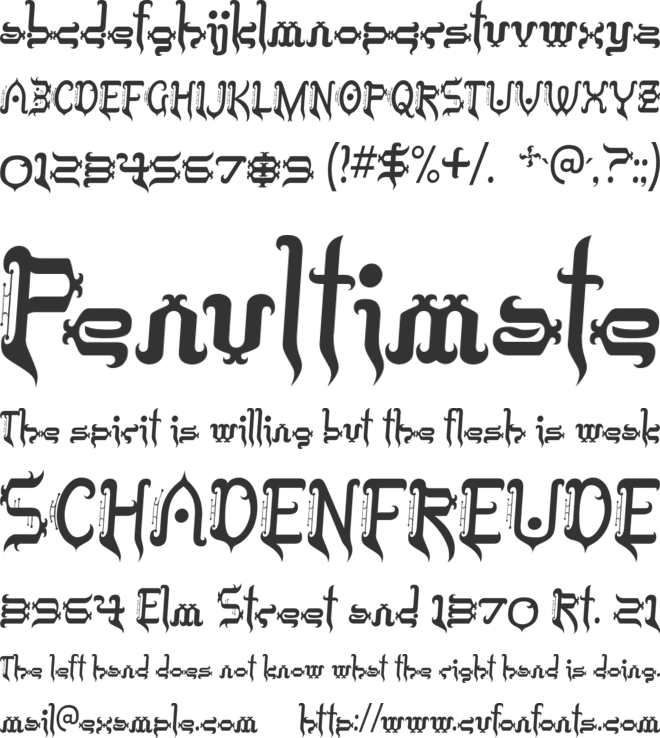 Tobin Tax font preview