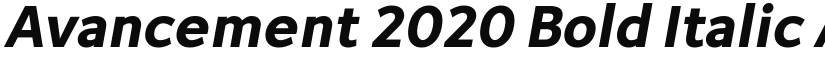 Avancement 2020 Bold Italic font