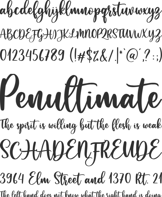 caristha font preview