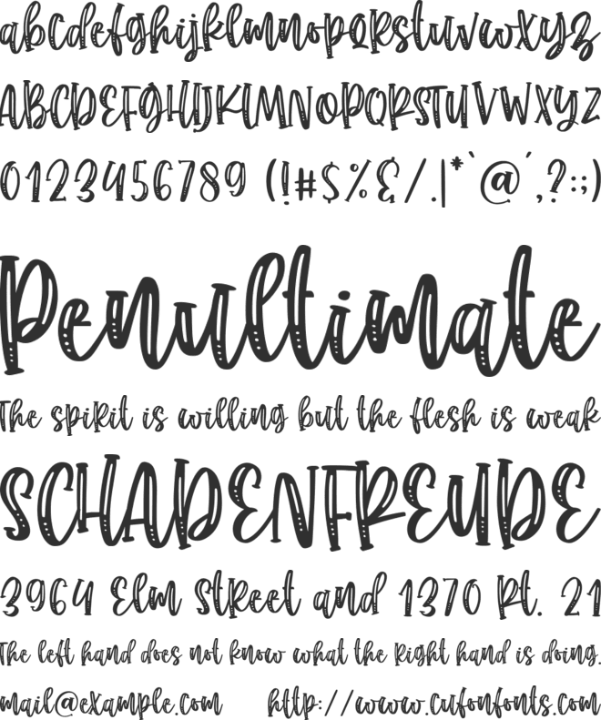cupcake pastry line font preview