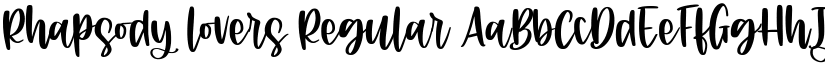Rhapsody lovers Regular font