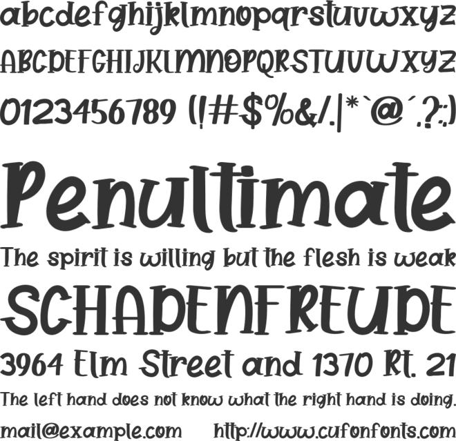 Pink Bird font preview