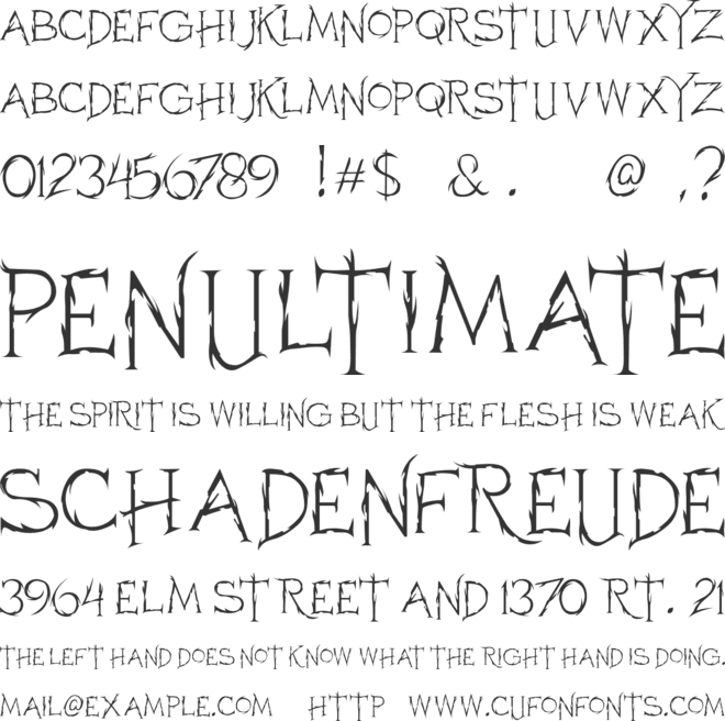 Horroh font preview