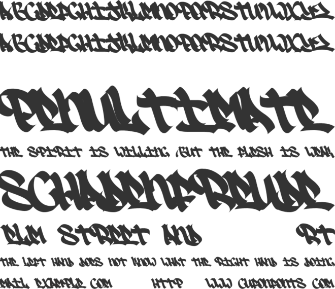 SlySki Original font preview