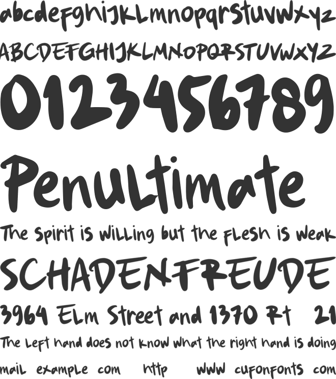 Stickids font preview