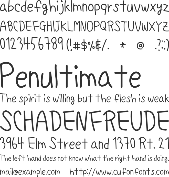 Gigihandwriting font preview