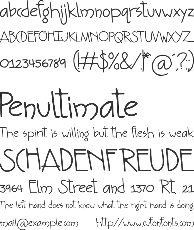 Buble Fish font preview