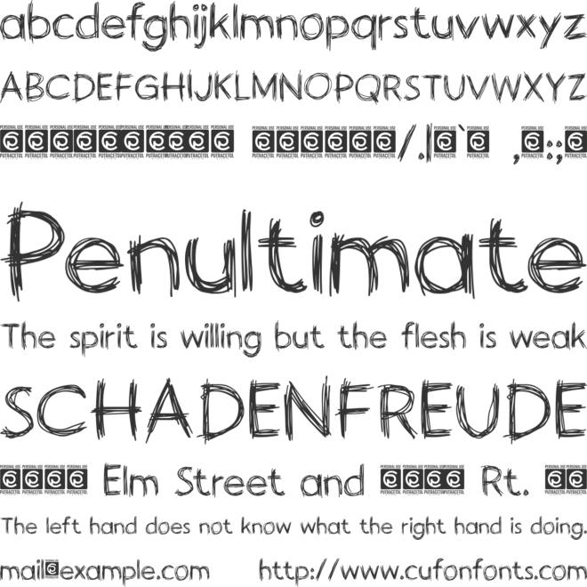 Handodle font preview