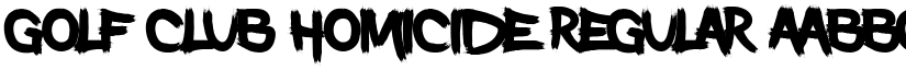 Golf Club Homicide Regular font