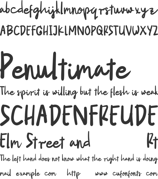 Verbally font preview