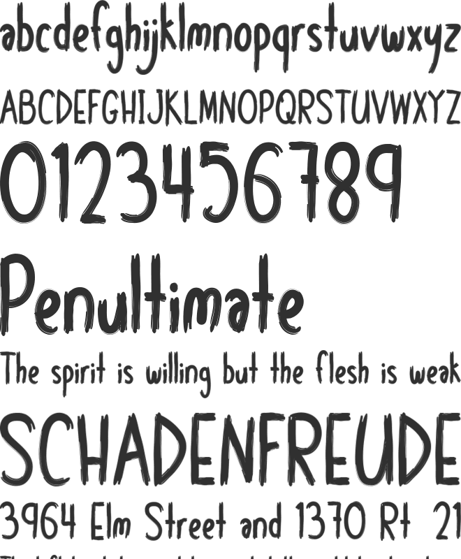 Shelomy font preview