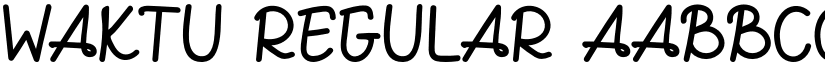 WAKTU Regular font
