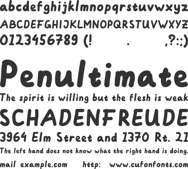 Minasans font preview