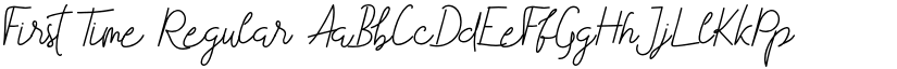 First Time Regular font