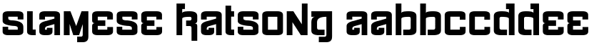 Siamese Katsong font
