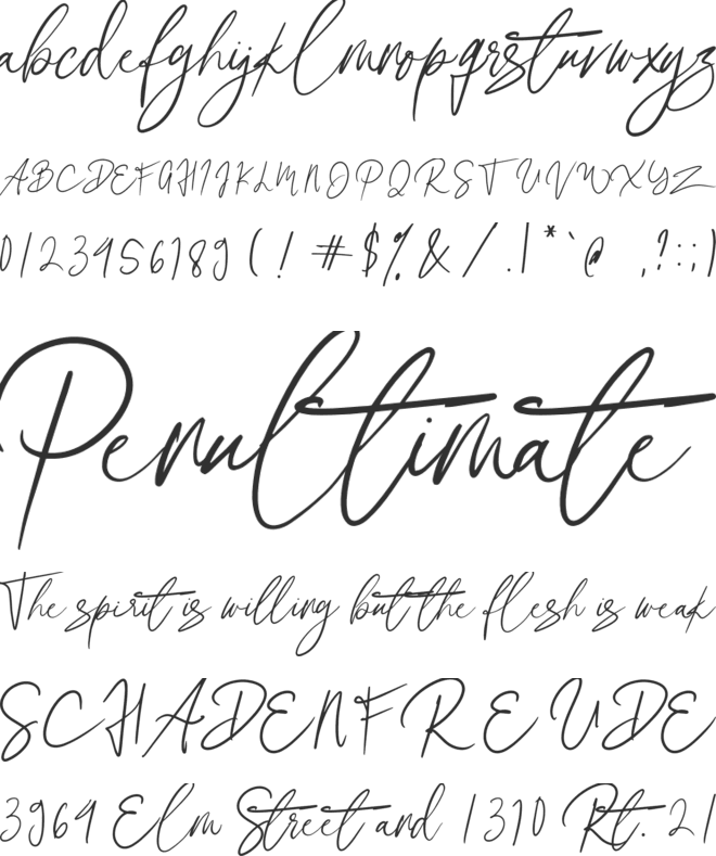 Wolussy Beauty font preview