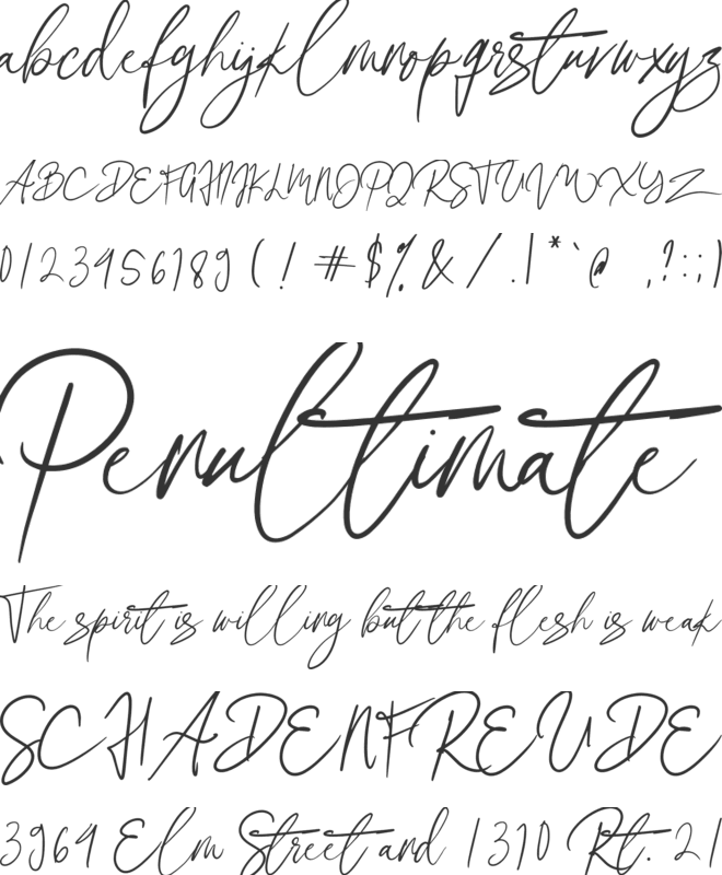 Wolussy Beauty font preview