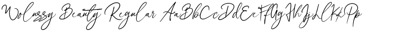 Wolussy Beauty Regular font