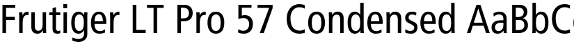 Frutiger LT Pro 57 Condensed font